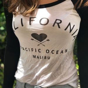 SunDiego Black and White California Malibu Shirt